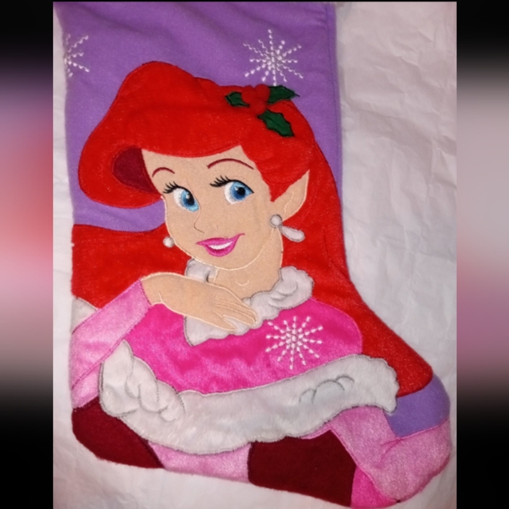 Nwot HTF- 2011 THE LITTLE MERMAID EMBROIDERED STOCKING